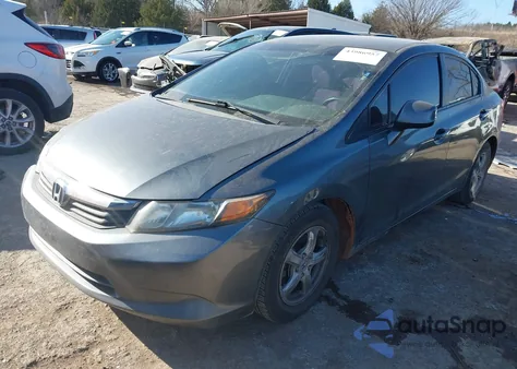 2012 Honda Civic Natural Gas z USA, uszkodzony, nr VIN 19XFB5F52CE003594